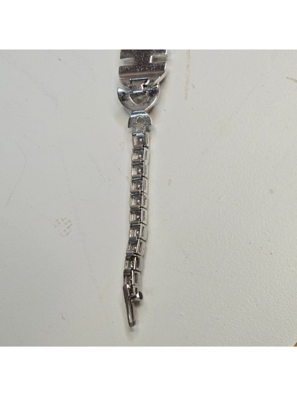 Vintage Dorson's Sterling Silver Rhinestone Bracelet 1930s Art Deco Jewelry READ - Picture 13 of 16